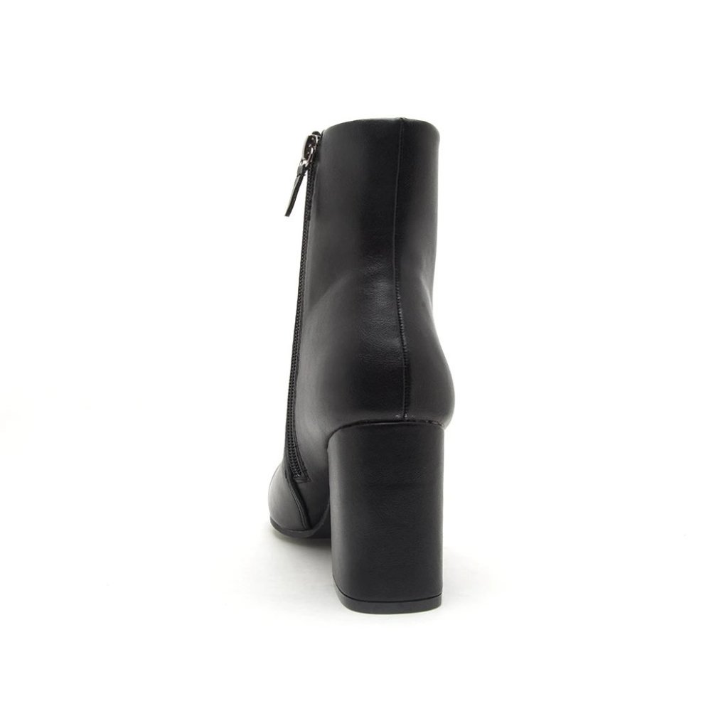 Black Round Toe Booties - Picture 3 of 3